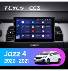 Комплект магнитолы TEYES CC3 4/32 10.2" для Honda Jazz 4【A】【1 Din】2020-2021