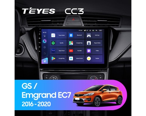 Комплект магнитолы TEYES CC3 4/32 10.2" для Geely GS 2016-2020 Emgrand EC7 1 【F2】 2018-2020