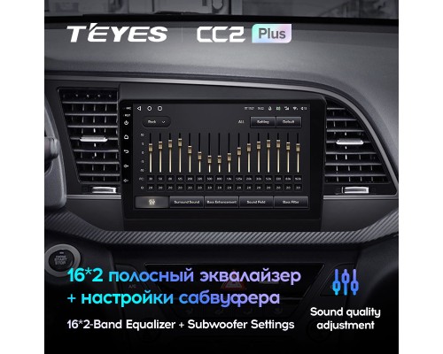 Комплект магнитолы TEYES CC2 Plus 4/32 9.0" для Hyundai Elantra 6 2015-2018