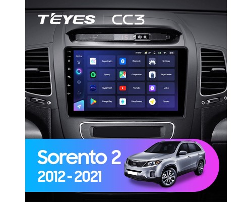 Комплект магнитолы TEYES CC3 4/32 9.0" для Kia Sorento 2 II XM【F1】2012-2021