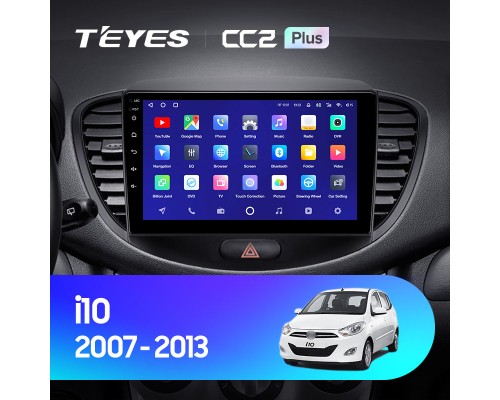 Комплект магнитолы TEYES CC2 Plus 4/32 9.0" для Hyundai i10 2007-2013