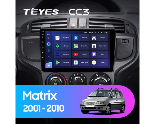 Комплект магнитолы TEYES CC3 4/32 9.0" для Hyundai Matrix 2001-2010