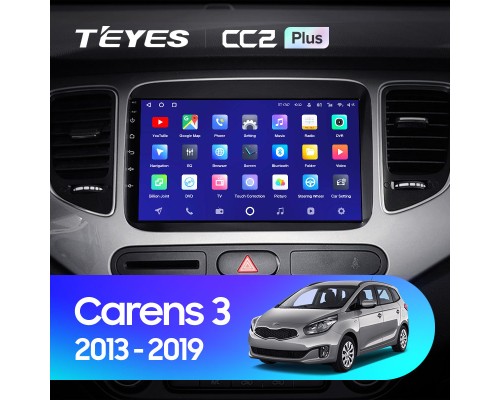 Комплект магнитолы TEYES CC2 Plus 4/32 9.0" для Kia Carens RP 3 III 2013-2019