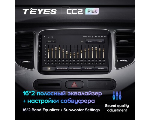 Комплект магнитолы TEYES CC2 Plus 4/32 9.0" для Kia Carens RP 3 III 2013-2019