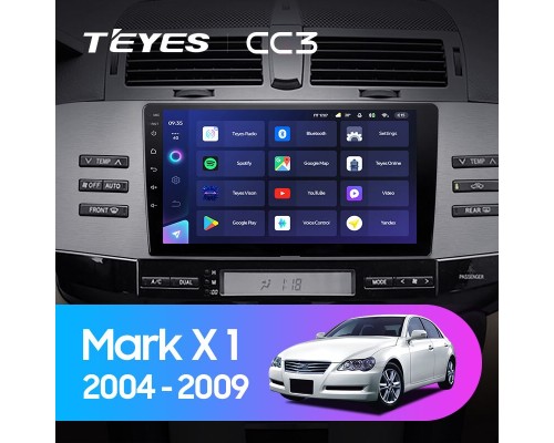 Комплект магнитолы TEYES CC3 4/32 9.0" для Toyota Mark X 1 X120 2004-2009