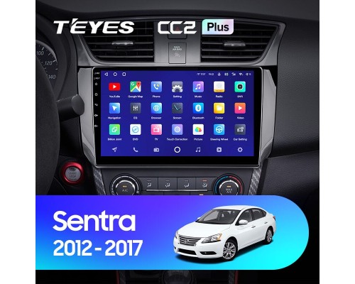 Комплект магнитолы TEYES CC2 Plus 4/32 10.2" для Nissan Sentra B17 2012-2017