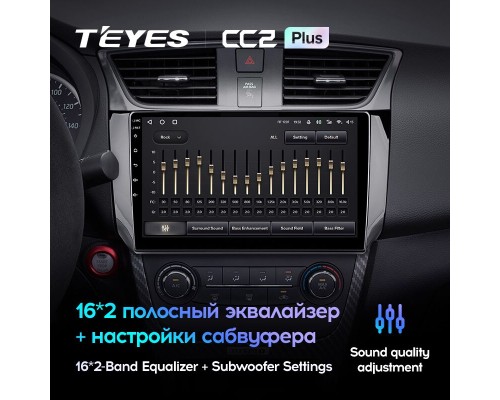 Комплект магнитолы TEYES CC2 Plus 4/32 10.2" для Nissan Sentra B17 2012-2017