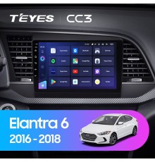 Комплект магнитолы TEYES CC3 4/32 9.0" для Hyundai Elantra 6 2015-2018