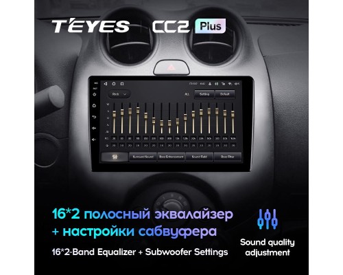 Комплект магнитолы TEYES CC2 Plus 4/32 9.0" для Nissan March K13 2010-2013