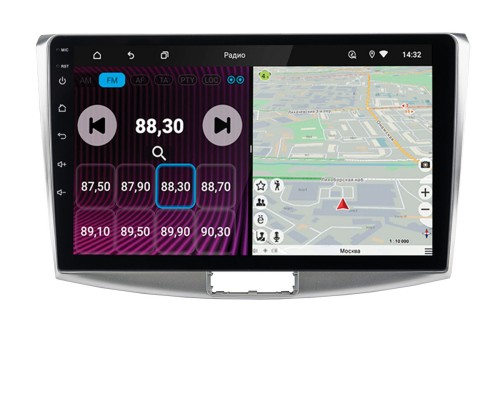 VW Passat 11-17 бел./цв. MFD (Incar TSA-8641) (Android 10) / Встроенный GPS / Glonass / Bluetooth / Wi-Fi / DSP / память 4 Gb / встроенная 64 Gb / 10"