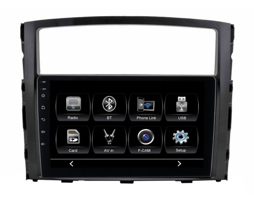 Автомагнитола Mitsubishi Pajero-4 (CITY Incar ADF-6104) Bluetooth, 2.5D экран, CarPlay и Android Auto, 9 дюймов