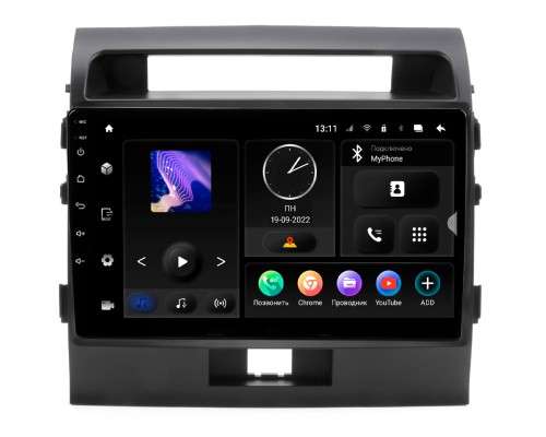 Toyota LC 200 07-15 (Incar TMX-2212-6 Maximum) Android 10 / 1280X720 / громкая связь / Wi-Fi / DSP / оперативная память 6 Gb / внутренняя 128 Gb / 10 дюймов