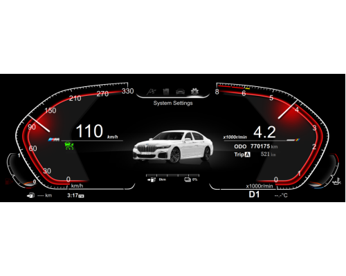 Цифровая приборная ЖК панель для BMW 5/6/7 серии F01/F02/F03/F06/F07/F10/F11/F12/F13/F18 2009-2017 CIC и NBT RDL-1261 H