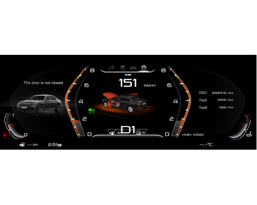 Цифровая приборная ЖК панель для BMW 5/6/7 серии F01/F02/F03/F06/F07/F10/F11/F12/F13/F18 2009-2017 CIC и NBT RDL-1261 H