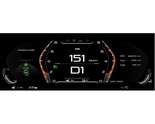 Цифровая приборная ЖК панель для BMW 5/6/7 серии F01/F02/F03/F06/F07/F10/F11/F12/F13/F18 2009-2017 CIC и NBT RDL-1261 H