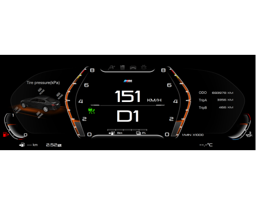 Цифровая приборная ЖК панель для BMW 5/6/7 серии F01/F02/F03/F06/F07/F10/F11/F12/F13/F18 2009-2017 CIC и NBT RDL-1261 H