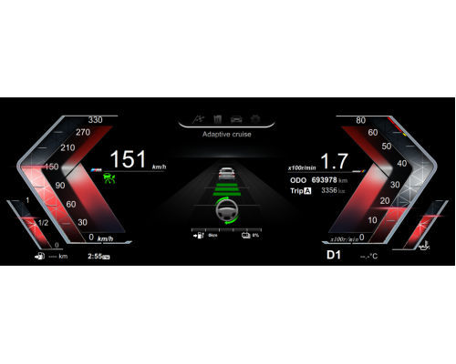 Цифровая приборная ЖК панель для BMW 5/6/7 серии F01/F02/F03/F06/F07/F10/F11/F12/F13/F18 2009-2017 CIC и NBT RDL-1261 H