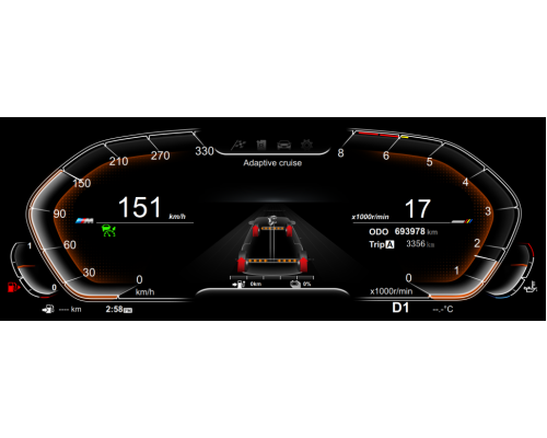 Цифровая приборная ЖК панель для BMW 5/6/7 серии F01/F02/F03/F06/F07/F10/F11/F12/F13/F18 2009-2017 CIC и NBT RDL-1261 H