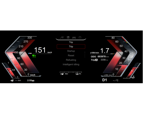 Цифровая приборная ЖК панель для BMW 1/2/X1/X2 F20/F22/F39/F48/F52 2013-2022 RDL-1297