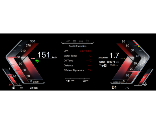 Цифровая приборная ЖК панель для BMW 1/2/X1/X2 F20/F22/F39/F48/F52 2013-2022 RDL-1297