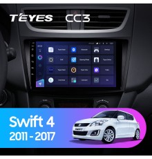 Комплект магнитолы TEYES CC3 4/32 9.0" для Suzuki Swift 4 2011-2017