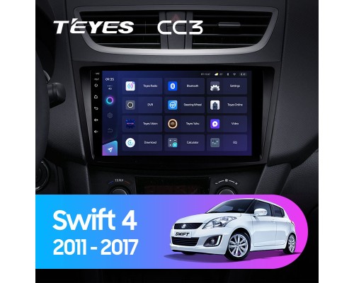 Комплект магнитолы TEYES CC3 4/32 9.0" для Suzuki Swift 4 2011-2017