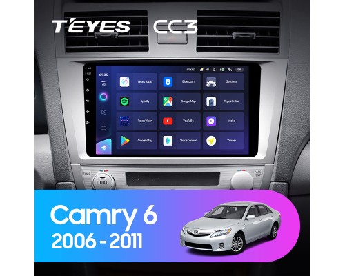 Комплект магнитолы TEYES CC3 4/32 9.0" для Toyota Camry 6 XV 40 50【F1】2006-2011