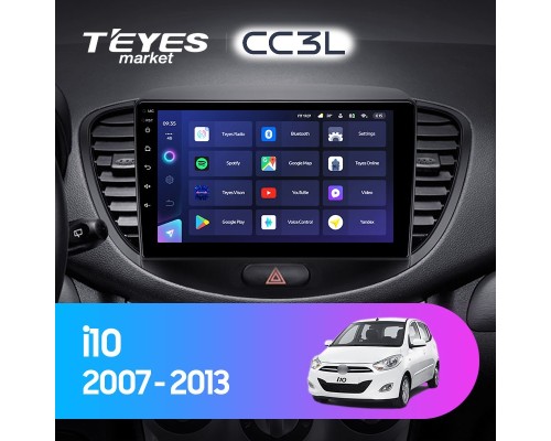 Комплект магнитолы TEYES CC3L 4/32 9.0" для Hyundai i10 2007-2013