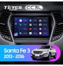 Комплект магнитолы TEYES CC3L 4/32 9.0" для Hyundai Santa Fe 3 2013-2016