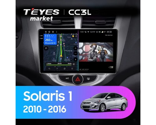 Комплект магнитолы TEYES CC3L 4/32 9.0" для Hyundai Solaris 1【F3】 2010-2016