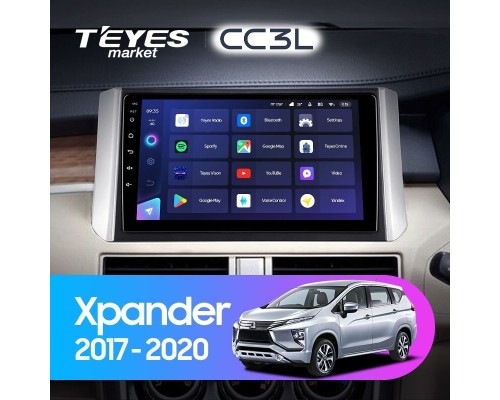 Комплект магнитолы TEYES CC3L 4/32 9.0" для Mitsubishi Xpander 2017-2020