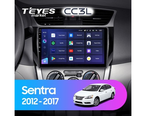 Комплект магнитолы TEYES CC3L 4/32 10.2" для Nissan Sentra B17 2012-2017