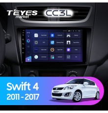 Комплект магнитолы TEYES CC3L 4/32 9.0" для Suzuki Swift 4 2011-2017