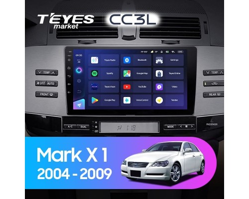 Комплект магнитолы TEYES CC3L 4/32 9.0" для Toyota Mark X 1 X120 2004-2009