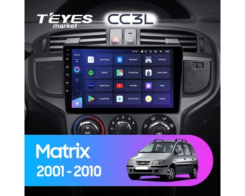 Комплект магнитолы TEYES CC3L 4/64 9.0" для Hyundai Matrix 2001-2010